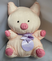 Vtg 9&quot; PUFFALUMP PINK PIG PLUSH NYLON SANRIO ZASHIKIBUTA NEW WiTH TAGS R... - £158.65 GBP