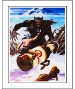 Rare Vintage Rainier Beer Bigfoot Poster, Sasquatch, Unique Gift - $31.99 - $39.99