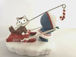 Hallmark Frosty Friends Figurine 2017 Tom Best Fox Eskimo Candy Cane New... - £35.79 GBP