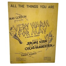 All the Things You Are Vintage Piano Sheet Music from Very Warm For May 1939 - £7.09 GBP