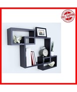 Space-Saving Black Floating Shelves - Horizontal &amp; Vertical Display Options - $935.95 MXN