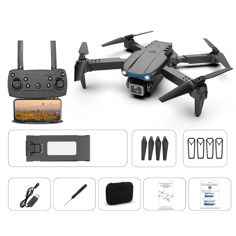 RC Drone Four-axle Folding RC Quadcopter K3/4K Single/Dual Camera Optical Flow - £26.39 GBP+