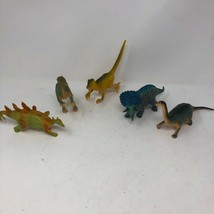Safari Ltd 5 Pcs Prehistoric Dinosaur Figurines Triceratops Velociraptor Vintage - $33.45