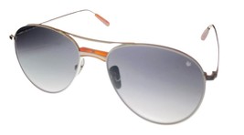 John Varvatos Mens Silver Metal Aviator Sunglass V533, Gradient Lens - £70.76 GBP