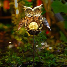 Solar Lights Outdoor Owl Decorative Metal Stakes Lights - £35.17 GBP