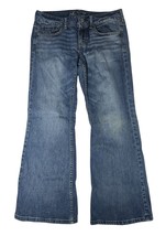 American Eagle Stretch Artist Flare Jeans Low Rise Womens 8 Short Boho F... - $28.70