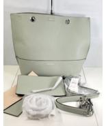 Calvin Klein Mint Green &amp; Tan Reversible Sonoma Tote Shoulder Hand Bag  ... - €119,02 EUR