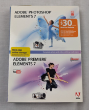 Adobe Photoshop Elements 7 &amp; Premiere Elements 7 Complete 2 Disc CD-Rom ... - $19.75