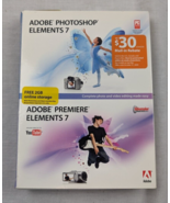 Adobe Photoshop Elements 7 &amp; Premiere Elements 7 Complete 2 Disc CD-Rom ... - £15.82 GBP