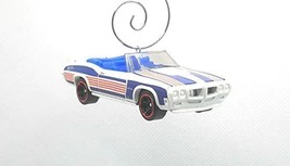 Christmas Ornament for 1970 Pontiac GTO Red White Blue - £26.68 GBP