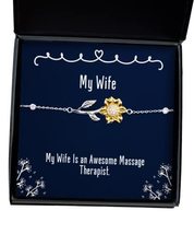 Cute Wife, My Wife is an Awesome Massage Therapist, Useful Christmas Sunflower B - £39.12 GBP