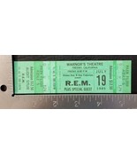 REM R.E.M. - VINTAGE JULY 19, 1985 FRESNO, CA. UNUSED WHOLE CONCERT TICKET  - £44.46 GBP