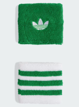 adidas Originals Wristband Unisex Sports Cotton Sweatband White Green NW... - $35.90