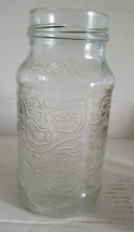 Italia Glass Sauce Jar Peppers Vines Decorative Pictures Quart Collectib... - £7.07 GBP