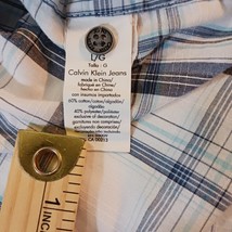 Calvin Klein Division 11-19-42 Button-up Men's Gray & White Cotton Blend Shirt L image 5