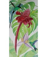 Rare Hand Signed &amp; Numbered GUY HARVEY 41/200 Pink Hummingbird Vintage A... - $18,142.67 MXN