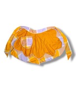 Vintage 60&#39;s Reversible Half Apron Mid Century Cotton Pocket Orange Plaid  - £11.54 GBP