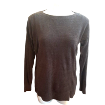 Medium Barefoot Dreams Sweater Pullover Cozy Chic Lite Carbon Black - £37.43 GBP