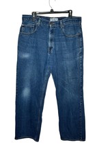 Signature by Levi&#39;s Men Jeans Loose Straight Bleachwash Denim Hi-Rise Bl... - $16.85