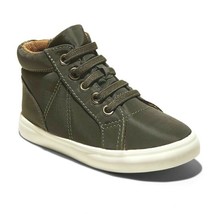 Cat &amp; Jack Bambini Verde Oliva Ford Hi-Top Zip-On Scarpe da Ginnastica Nwt - $12.94