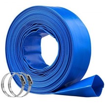 Backwash Hose, 2 in x 50 ft, Heavy-Duty PVC Flat Pool Discharge Hose with Cl... - £40.23 GBP