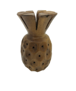 Monkey Pod Wood Carved Pineapple Woods of Hawaii Solid Wood Vintage Toot... - £10.77 GBP