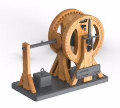 Academy 18175 Da Vinci Series Leverage Crane Model Kit NIB - $23.70