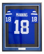 Peyton Manning Signed Framed Indianapolis Colts M&amp;N Throwback Jersey Fanatics - £930.44 GBP