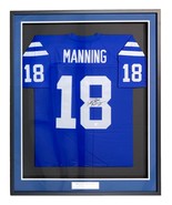 Peyton Manning Signed Framed Indianapolis Colts M&amp;N Throwback Jersey Fan... - £932.69 GBP