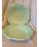 Vietri Aqua Color Bowls Lace Design Border Set of 2 - $24.00