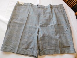 Roundtree &amp; Yorke Gold Label Mens Shorts 52 Big Flat Front Blue 46C Plai... - $33.45