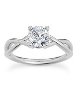 Diamond Infinity Wedding Ring Round Shape F SI1 Treated 14K White Gold 1... - £1,883.54 GBP