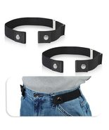 KALIONE 2 Pcs Elastic Belt with No Bunckle, Adjustable Unisex Belt for J... - £8.41 GBP