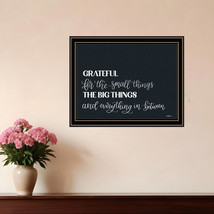 Grateful For Everything Black Framed Print Wall Art - $120.99