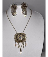 Vintage Crystal Statement Necklace Repurposed Couture Original One of Ki... - €155,69 EUR