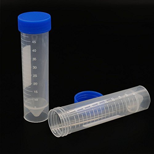 Bluemoona 10 Pcs - 50ml specimen container Empty with Security screw cap sterile