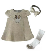 Disney Store Minnie Mouse Icon Gold Holiday Dress for Baby Sz 6-9M NEW - £30.32 GBP
