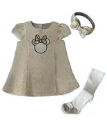 Disney Store Minnie Mouse Icon Gold Holiday Dress for Baby Sz 6-9M NEW - $38.60