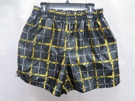 Vtg 90s Nike Soccer Boxing Shorts Shiny Satin Black Gold Medal USA Made ... - $71.18