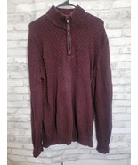 Calvin Klein Jeans Men ¼ Zip Pullover Knit Sweater Large Pinot Grindle - $23.31 CAD