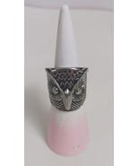 Mens Stainless Steel Owl Bird Wide Band Ring For Men Jewelry Size 8 - $201.87 MXN