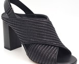 Vince Women Block Heel Slingback Sandals Faine Size US 5.5M Black Leather - $64.35