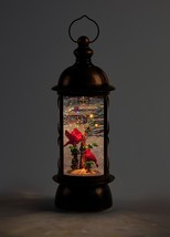 Cardinal Birds Water Lantern Bronze LED Lights Up 12.2" High with Glitter Snow image 2