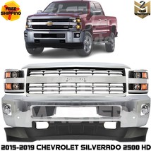 Bumper Face Bar &amp; Grille Assembly Kit For 2015-2019 Chevrolet Silverado ... - £1,918.45 GBP