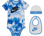 Nike Newborn 3 Piece Set Bodysuit Hat Bib Size 0-6 Months NIB  Tie Dye - $27.10