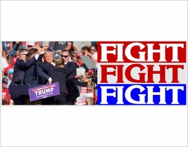 Trump Fight Fight Fight Bumper Sticker or Magnet Trump Vance 2024 Bulletproof - £3.81 GBP+