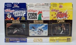 3 Vintage 1996 STAR WARS Trilogy Lenticular 3D CANADIAN Kellogg&#39;s Cereal Boxes - £11.96 GBP