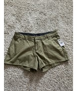 VOLCOM Chino Shorts Womens Size 32 So Chickie Short olive green Flat Fro... - $27.53 CAD