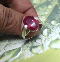 Ruby ring, Ruby Bands, Natural Ruby, Ruby stone, Ruby Jewelry, Oval Red Ruby, an - £67.98 GBP