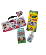 Back to School Kit LOL Storage Box Colored Pencils Band-aids Hand Saniti... - $12.85